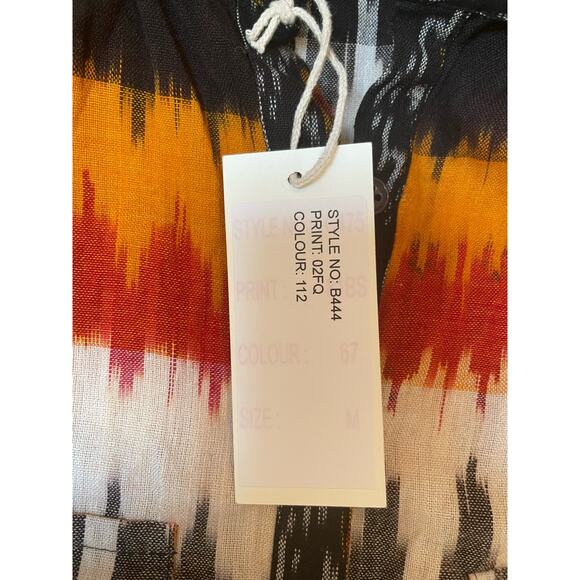 Chaudry Midi Boho Sleeveless Dress Size Small Chic Pockets Collar NWT - Picture 4 of 5